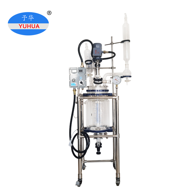 YUHUA Explosion-Proof Jacketed Glass Reactors With 100L Glass Tank