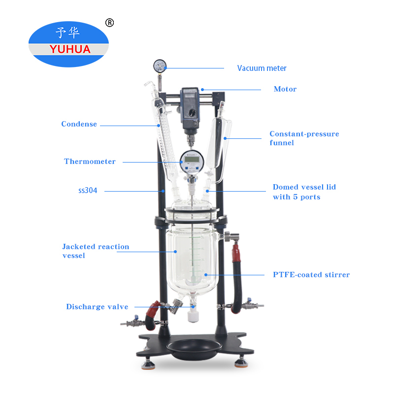 XYHGSF 5L Series Jacketed Glass Reactor