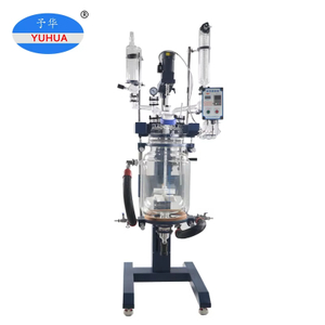 YUHUA Lab 10L 20L 50L 100L Chemical Double Jacketed Glass Reactor For Sale